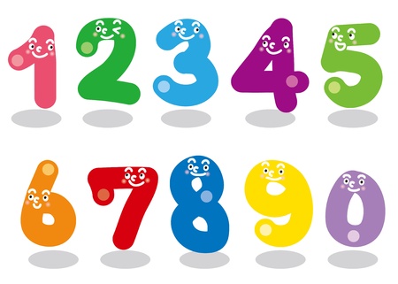 A pop number characterのイラスト素材