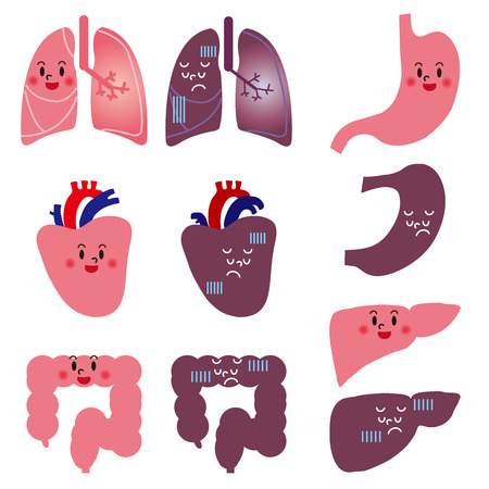Character of human organsのイラスト素材