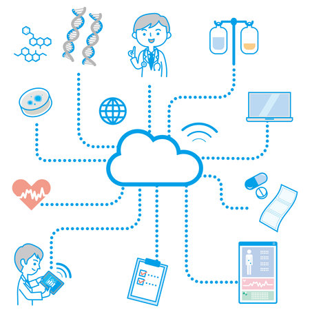 Image illustration of smart medical technologyのイラスト素材
