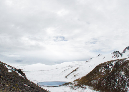 Xinantecatl volcano crater and lagoon