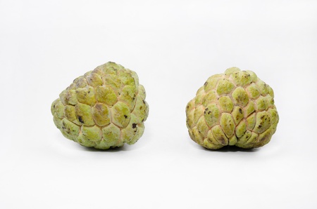 custard apples with white backgroundの写真素材