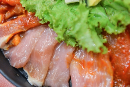 Big Menu set of meat and vegetable 3の写真素材