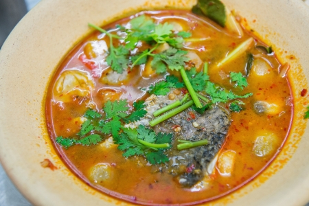 Thai spicy dish of Tom Yum Goongの写真素材