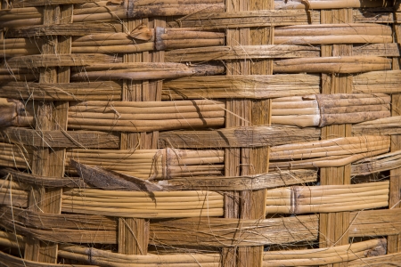 Wicker cane baskets close up 1の写真素材