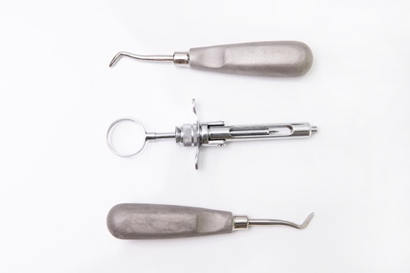 Dental tools in dental clinicの写真素材