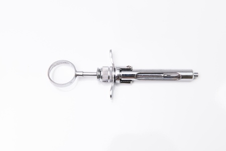 hypodermic syringe for dental clinicの写真素材