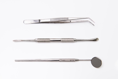 Dental tools in dental clinicの写真素材