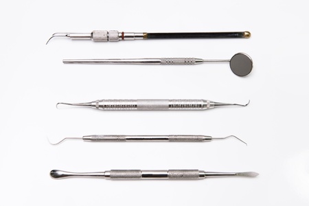 Dental tools in dental clinicの写真素材