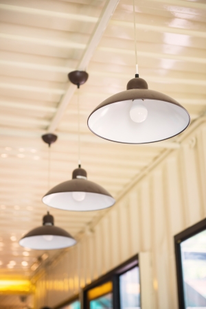 Arrangement of hanging lightingの写真素材