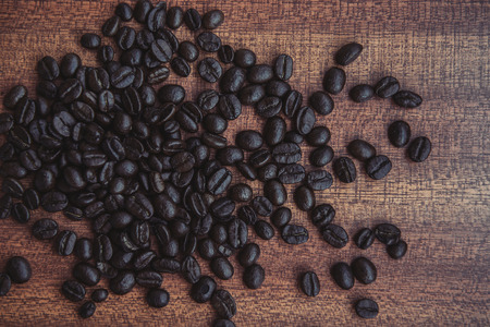 Coffee bean on wooden table