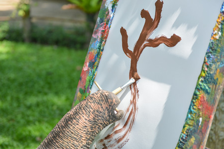 Elephant Paintingの写真素材