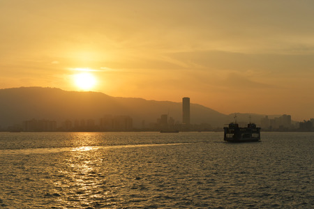 PENANG, MALAYSIA- JUL 18, 2014 : The beautiful sunset of Penangのeditorial素材
