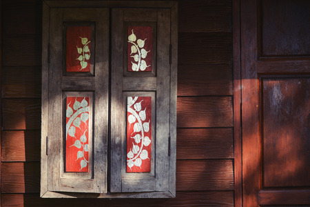 The beautiful painting of window panelの写真素材