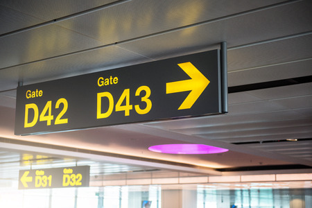 Sign in airportのeditorial素材