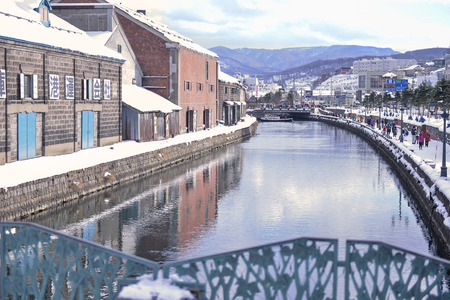 Otaru, Hokkaido, Japan. The Otaru Snow Light Path Festival on DEC 08, 2014のeditorial素材