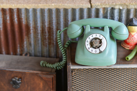 Broken retro phoneの写真素材