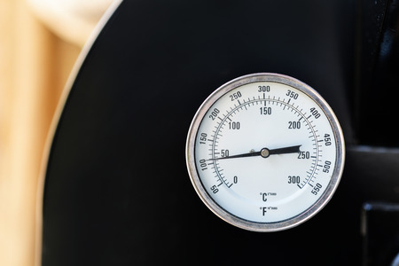 Circle thermometer, temperatureの写真素材