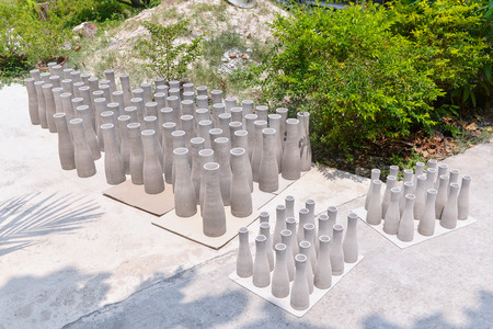 Clay pottery ceramics drying before being fire