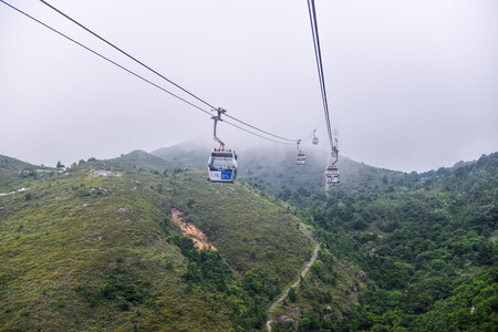 HONG KONG, JUNE 09, Ngong Ping 360 is a tourism project on Lantau Island in Hong Kong on 09 june 2015. The project was previously known as Tung Chung Cable Car Projectのeditorial素材