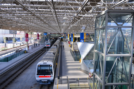 PERTH, AUSTRALIA - JUL 27, 2015: Train station at Perth, is the capital and largest city of the...