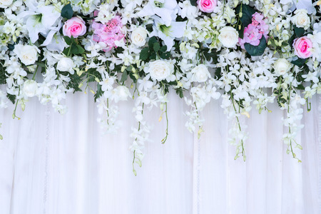 Backdrop with flower for eventの写真素材