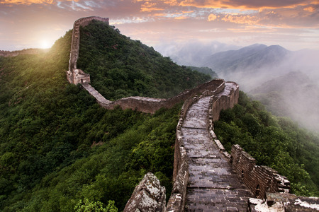 The Great wall of China: 7 wonder of the world.の写真素材