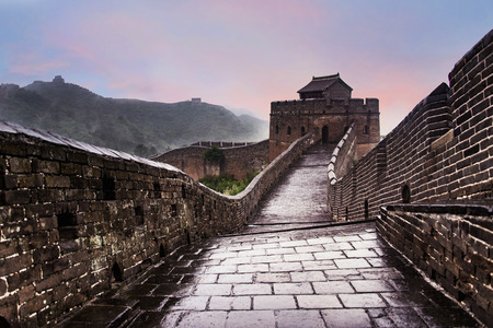 The Great wall of China: 7 wonder of the world.の写真素材