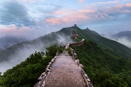 The Great wall of China: 7 wonder of the world.の写真素材