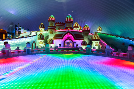 HARBIN, CHINA - JAN 21, 2017: Harbin International Ice and Snow Sculpture Festival is an annual...