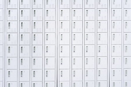 white metal locker in gym/workplace/schoolの写真素材
