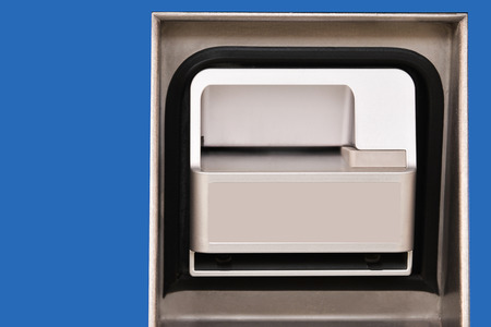 Empty cash slot of machine