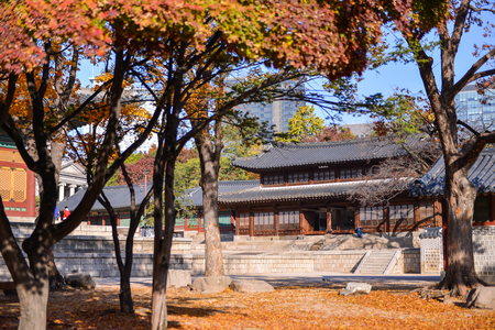 SEOUL, SOUTH KOREA - NOV 15, 2017: Changgyeong Palace is a palace located in Seoul, South Korea. One of the most important Palce in South Korea.のeditorial素材