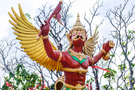 Garuda statue, Thai traditional mythology character.のeditorial素材