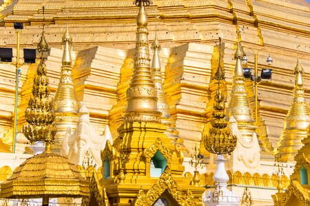 YANGON , MYANMAR - JUL 20, 2018: Shwedagon Pagoda  is the most sacred Buddhist pagoda in Myanmar.のeditorial素材