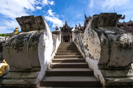 Shwenandaw Kyaung Monastery or Golden Palace Monastery at Mandalay, Myanmarのeditorial素材