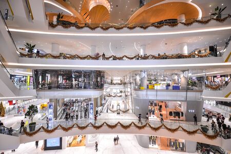 BANGKOK, THAILAND - November 27, 2018 The photo of Icon Siam Department Store at Chao Phraya River Side , Bangkok. The Biggest shopping Mall in Bangkok.のeditorial素材