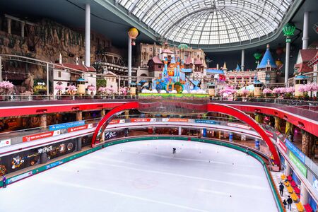 SEOUL, SOUTH KOREA - APR 24, 2019:  The Indoor Adventure world of Lotte World (Lotte Land) theme park. Lotte World is a major recreation complex in Seoul, South Korea.のeditorial素材