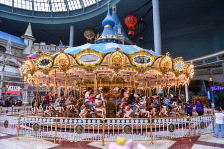 SEOUL, SOUTH KOREA - APR 24, 2019:  The Indoor Adventure world of Lotte World (Lotte Land) theme park. Lotte World is a major recreation complex in Seoul, South Korea.のeditorial素材