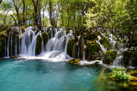 Jiuzhaigou is a nature reserve and national park located in the north of Sichuan, Chinaの写真素材