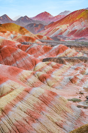 Rainbow hills scenic area of Zhangye National Geopark in Zhangye town, Gansu, China