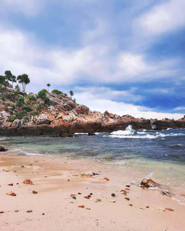 One of the beautiful beaches on the tip of the island of Sumatra.の写真素材