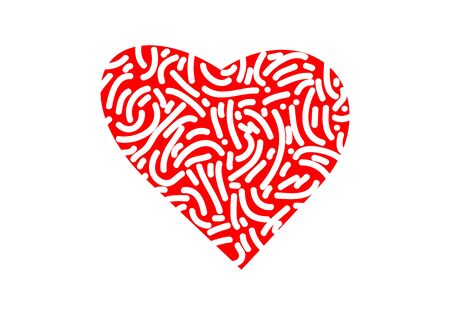 Love, Valentine day and heart design. Vector concept of positive emotional, mental states of...