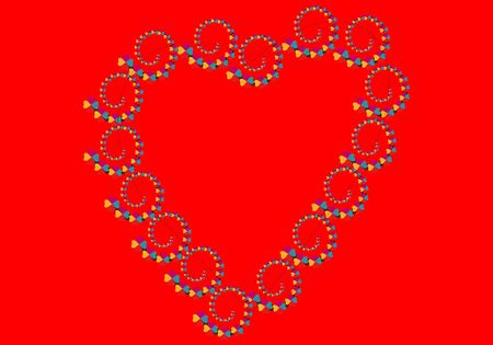 Love, Valentine day and heart design. Vector concept of positive emotional, mental states of humanity. For your celebrating of any kind of love, wedding or couple, passion, or wrapping stuff.のイラスト素材