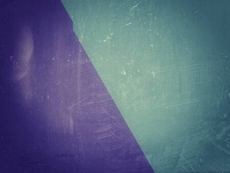 Parallel green and blue grunge scratched cement wall texture background with space for text, word or product display, overlay. Banner, backdrop, celebration, anniversary, room, studio concept.の写真素材