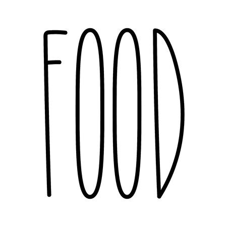 Shop and cafe words, text set for decoration design template. Suitable for print. Vintage and retro style. Modern, funny, cute unique lettering.のイラスト素材