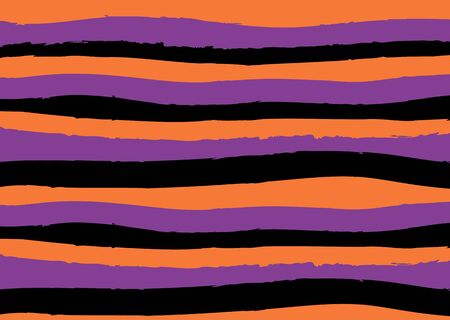 Halloween abstract retro vintage lines background color. Vector watercolor imitation. Backdrop for print or web. Digital dry brush strokes. Bright colorful retro wallpaper.のイラスト素材