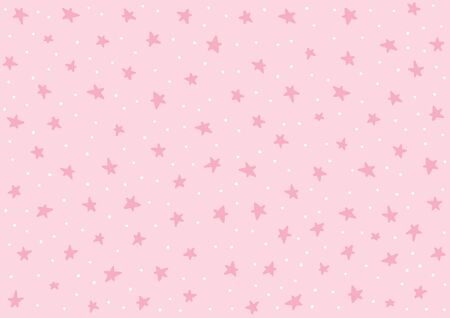 Doodle stars art. Vector stars isolated background. Pattern for children, babies, toddlers. Night sky hand drawn. Backdrop for baby shower decoration. Wallpaper vintage design, Retro style confetti.のイラスト素材
