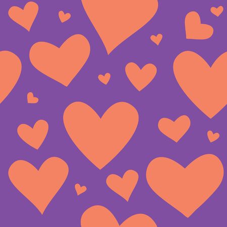Halloween autumn decoration with hearts in vector. Decor for print and web, wrapping paper design...