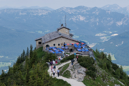Berchtesgaden, Germany - June 20, 2017: view of Hitler`s Kehlsteinhaus aka Eagle`s Nest lodge/retreat in southeast Germanyのeditorial素材