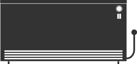 Home electric heat accumulation stove vector illustrationのイラスト素材